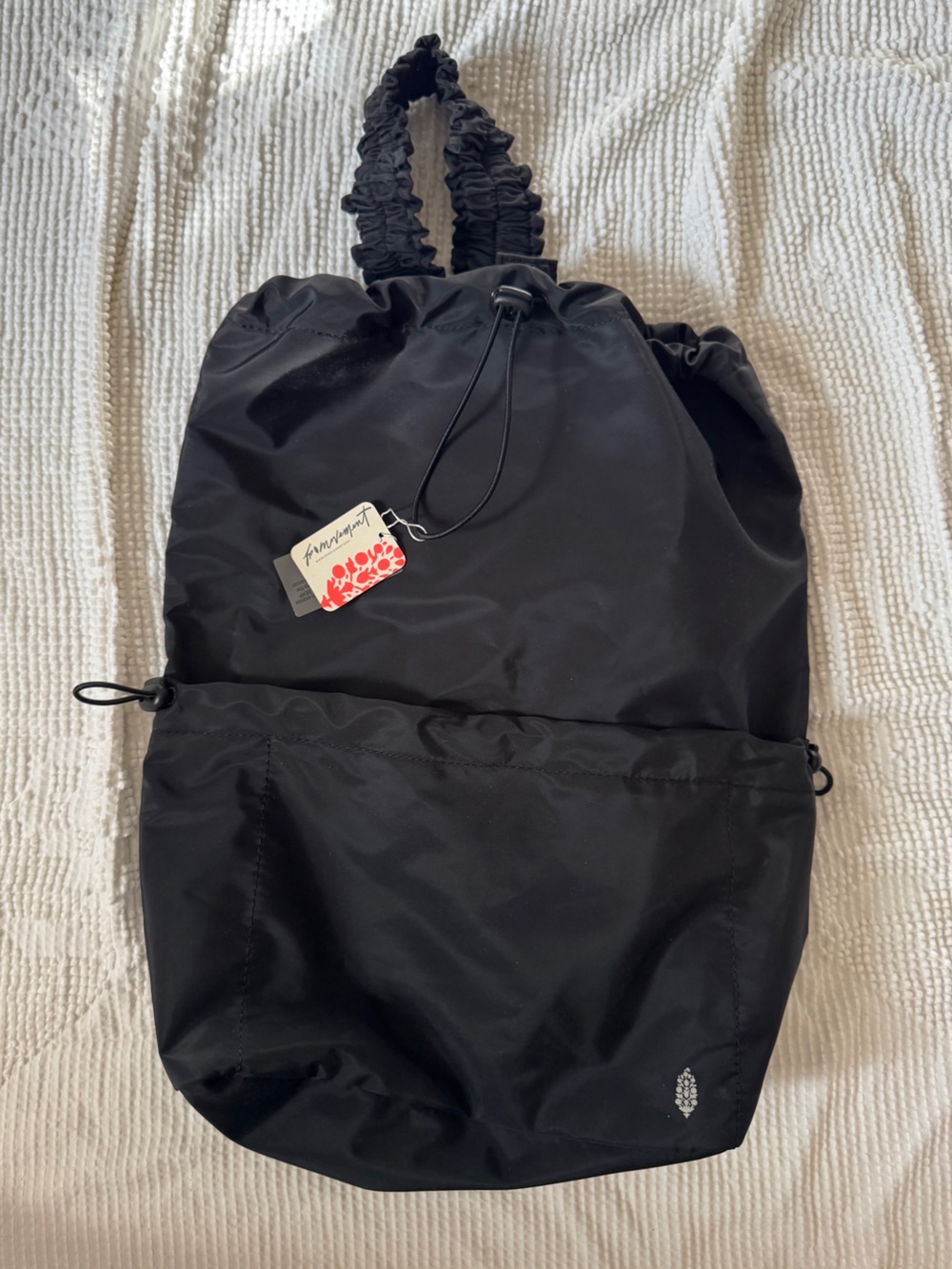 FP Movement NWT Black Drawstring Nylon Backpack